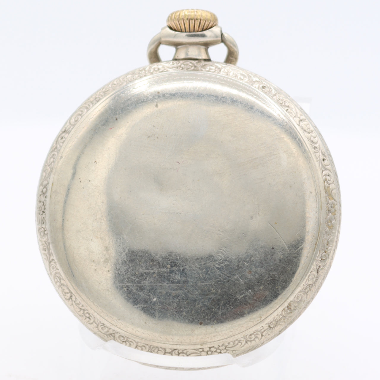 Antique 16s 1916 Burlington 19j Mechanical Pocket Watch 106 Silveroid USA