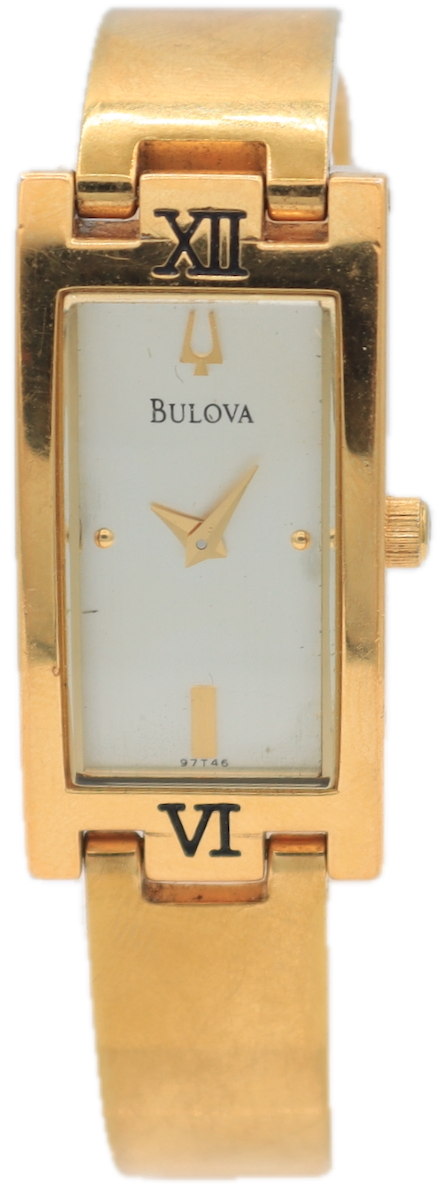 2004 Bulova 97T46 Commerce Route Ladies Quartz Wristwatch Japan Gold Tone