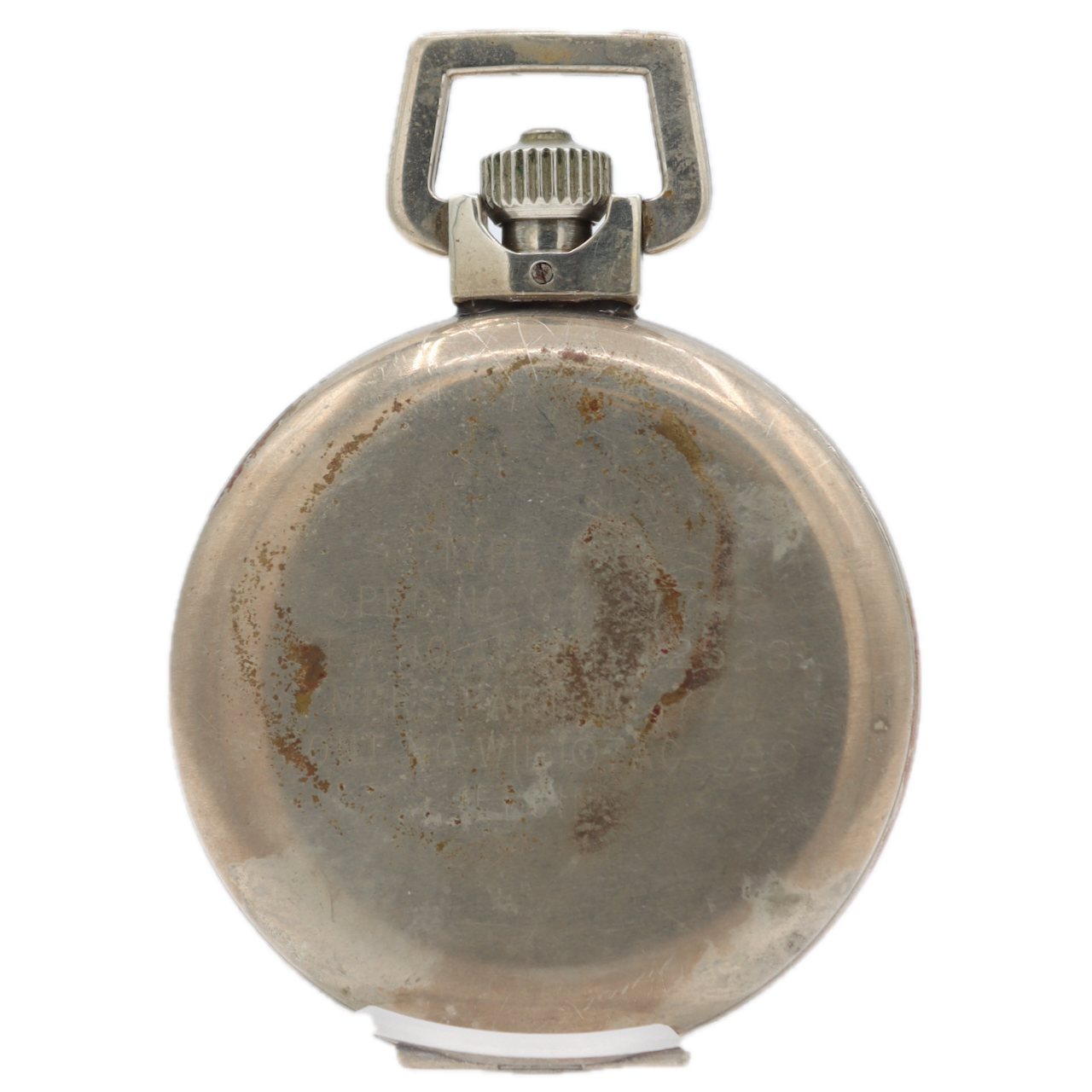 Antique 16s 1945 Elgin Jitterbug Type A-8 15J Pocket Watch 582 WW2 Nickel USA