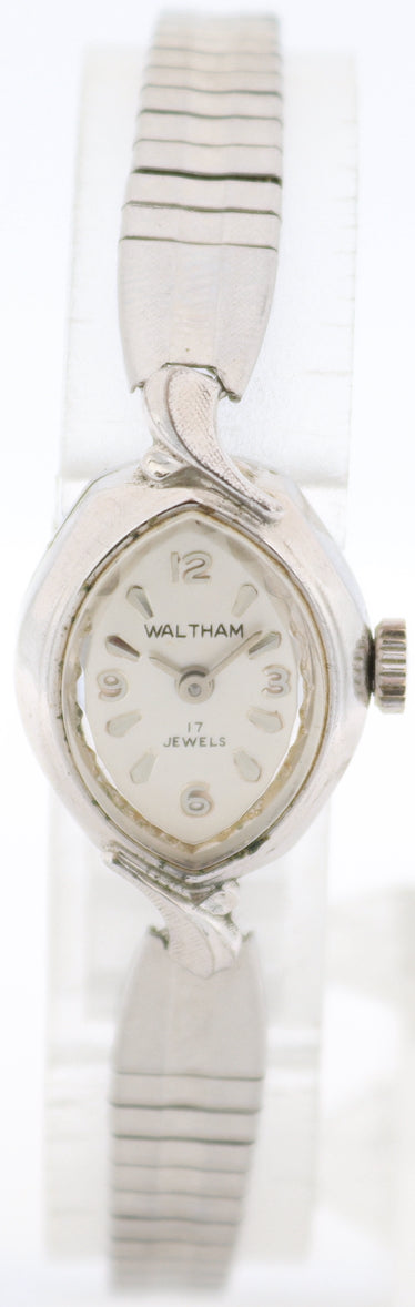 Vintage Waltham Cocktail 17J Ladies Mechanical Wristwatch Steel & Chrome