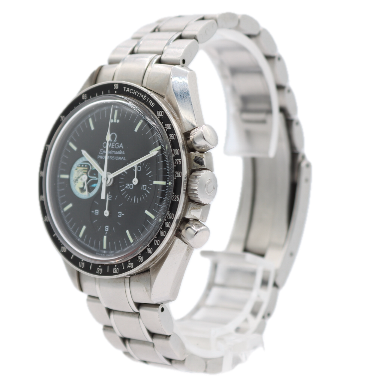 42mm 1998 Omega 3597.20.00 Apollo XVII Moonwatch Men's Chronograph Wristwatch