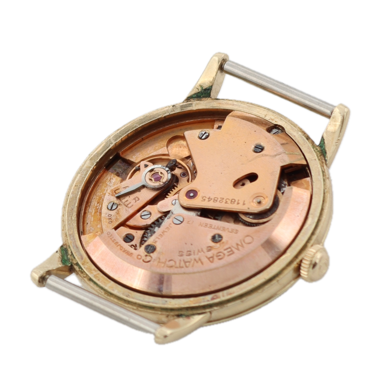 Vintage 32mm 1949 Omega 17 Jewel Men's Automatic Wristwatch 342 Swiss 14k GF