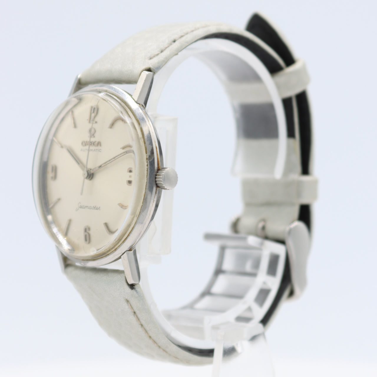 Vintage 34mm Omega Seamaster 17 Jewel Men's Automatic Wristwatch Swiss