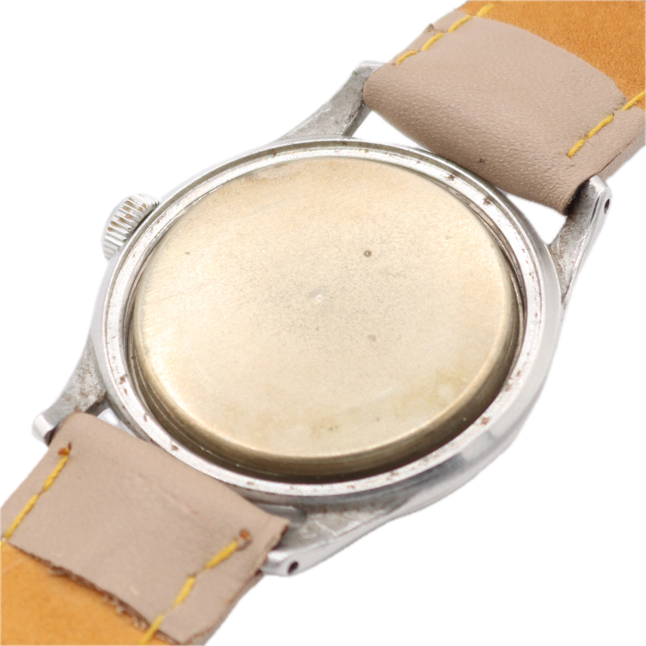 Vintage 33mm Juvenia Military Style Men's Mechanical Wristwatch Swiss Steel