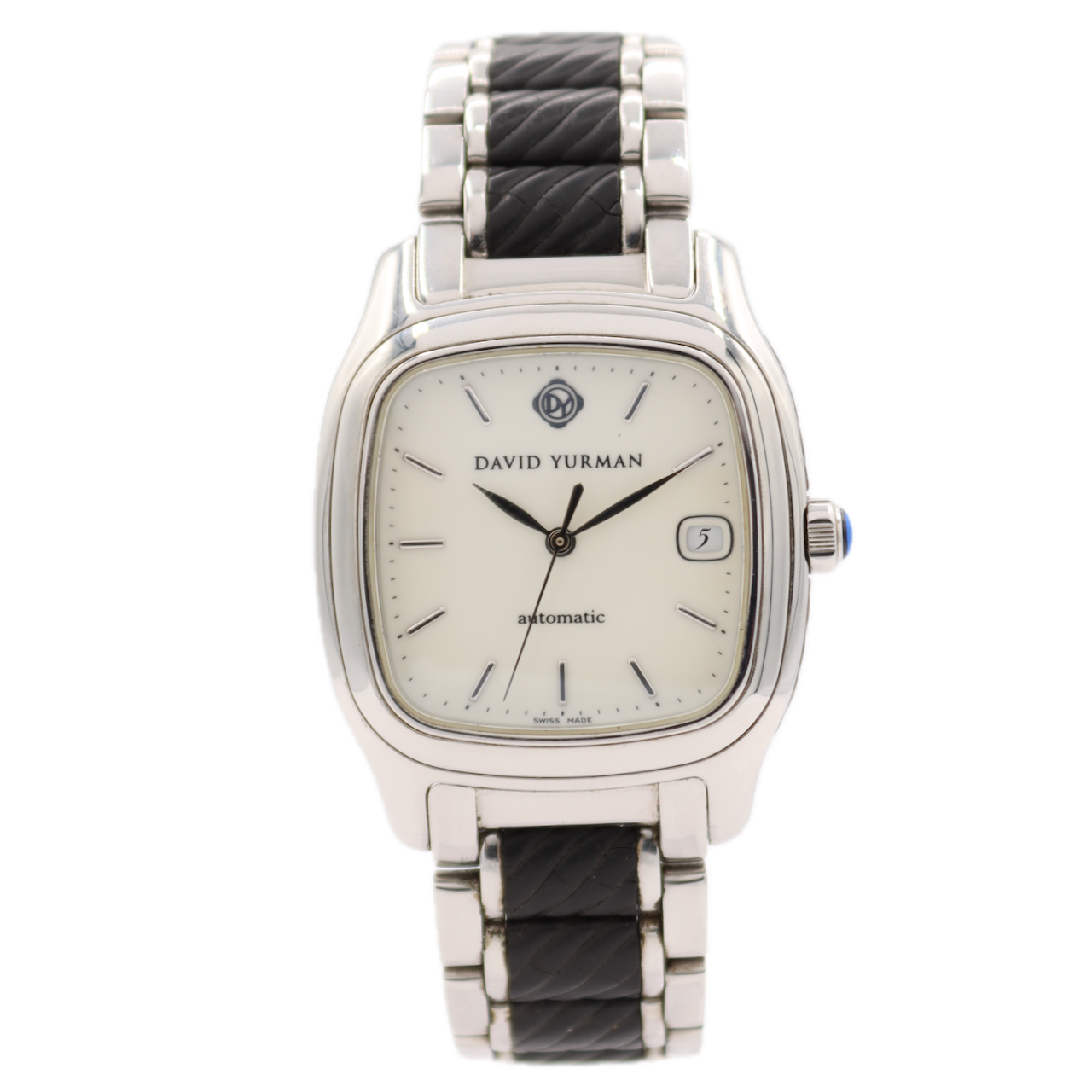 Vintage 36mm David Yurman Thoroughbred Men's Automatic Wristwatch Swiss Steel