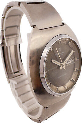 Vintage Jules Jurgensen Spaceleader Men's Automatic Wristwatch Steel w Band