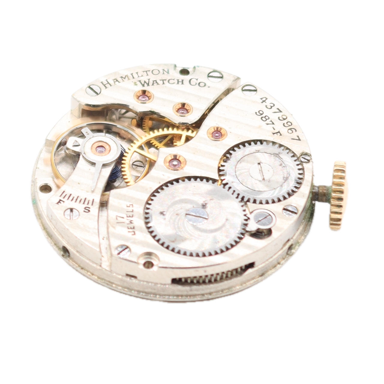 Vintage 28mm Hamilton Endicott Men's Mechanical Wristwatch 987F 10k GF Running
