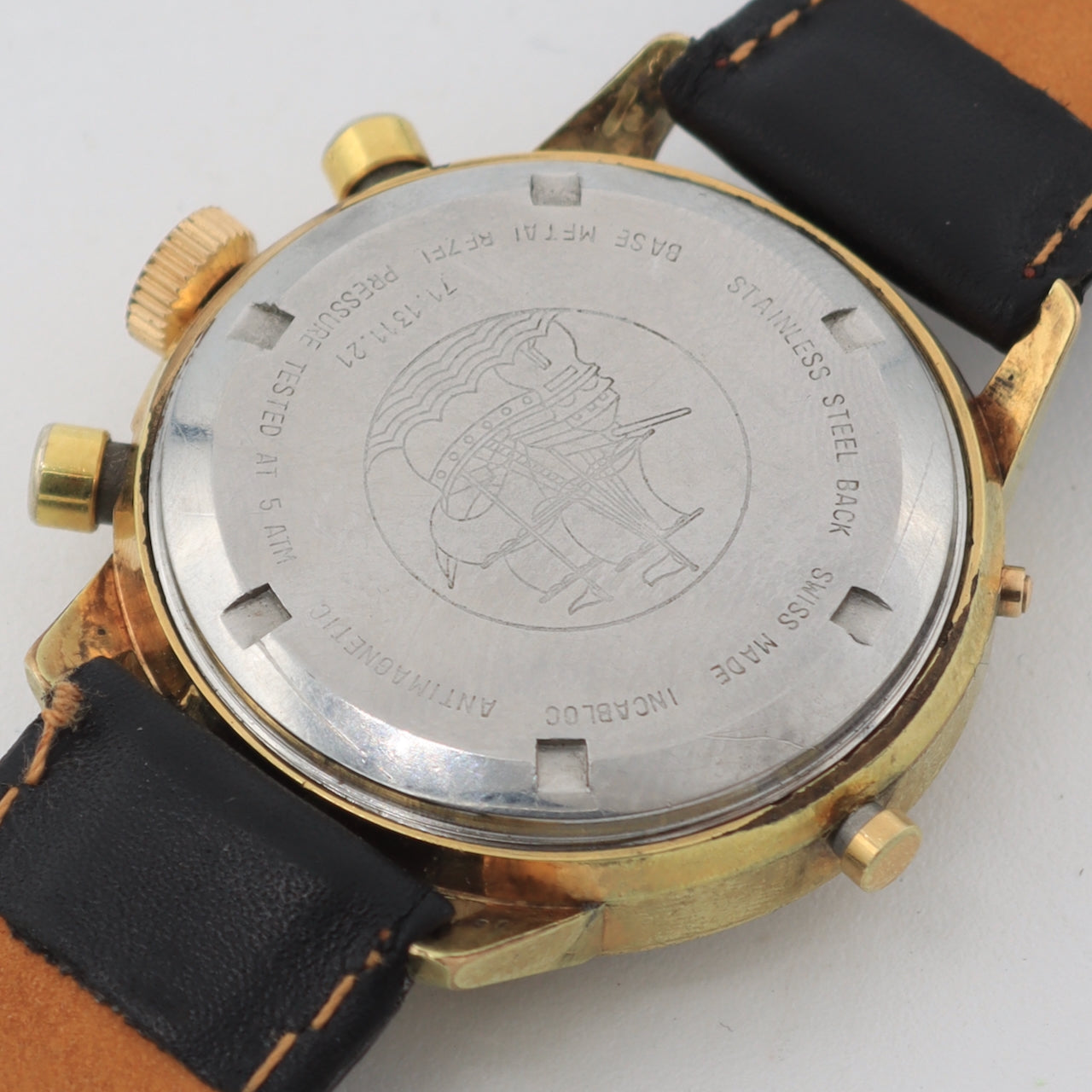 Vintage Wakmann Triple Date Men's Chronograph Wristwatch Valj. 730 Serviced