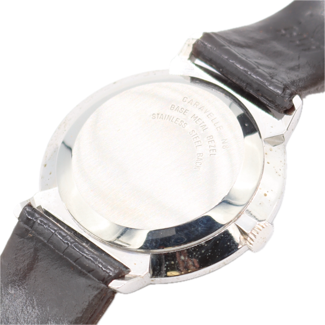Vintage 34mm Caravelle Skeleton Dial Men's Mechanical Wristwatch 1241.50 Runs