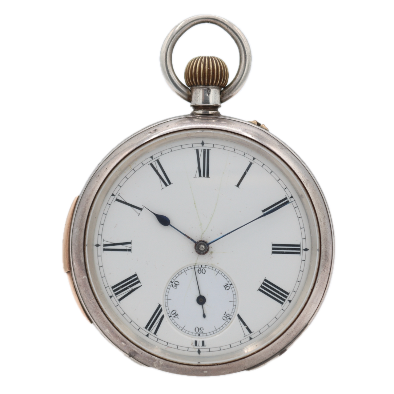 Antique Mechanical Quarter Repeater Pocket Watch 3524 Sterling Silver Swiss