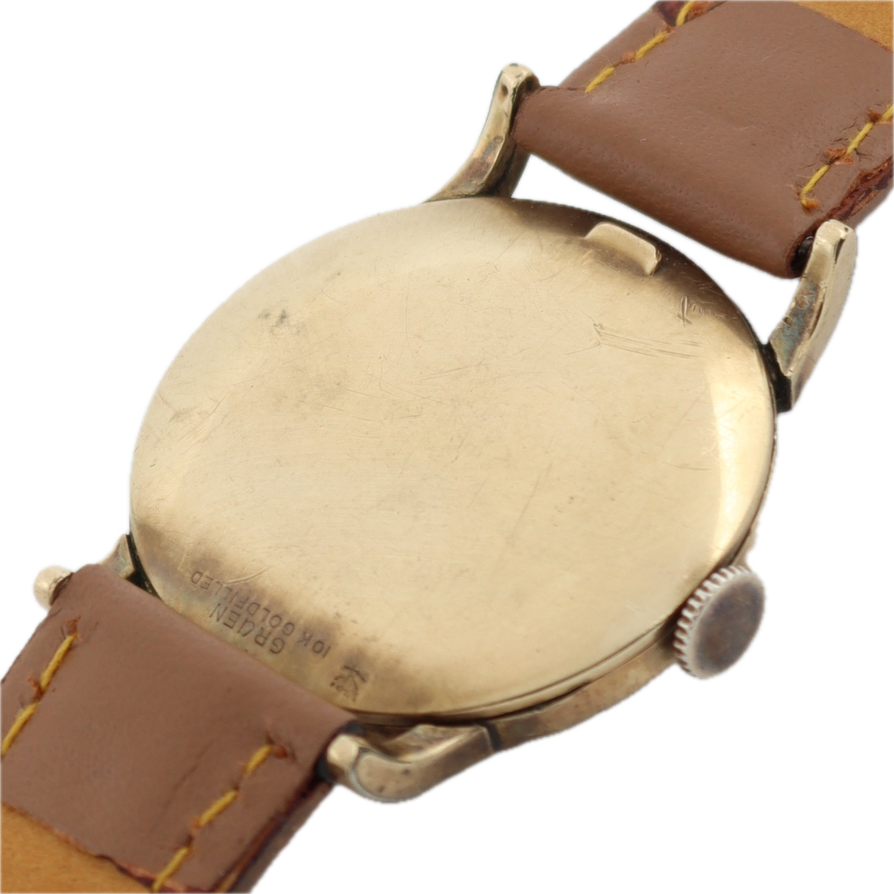 Vintage Gruen 420SS-555 Pan Am Men's Mechanical Wristwatch Swiss 10k GF