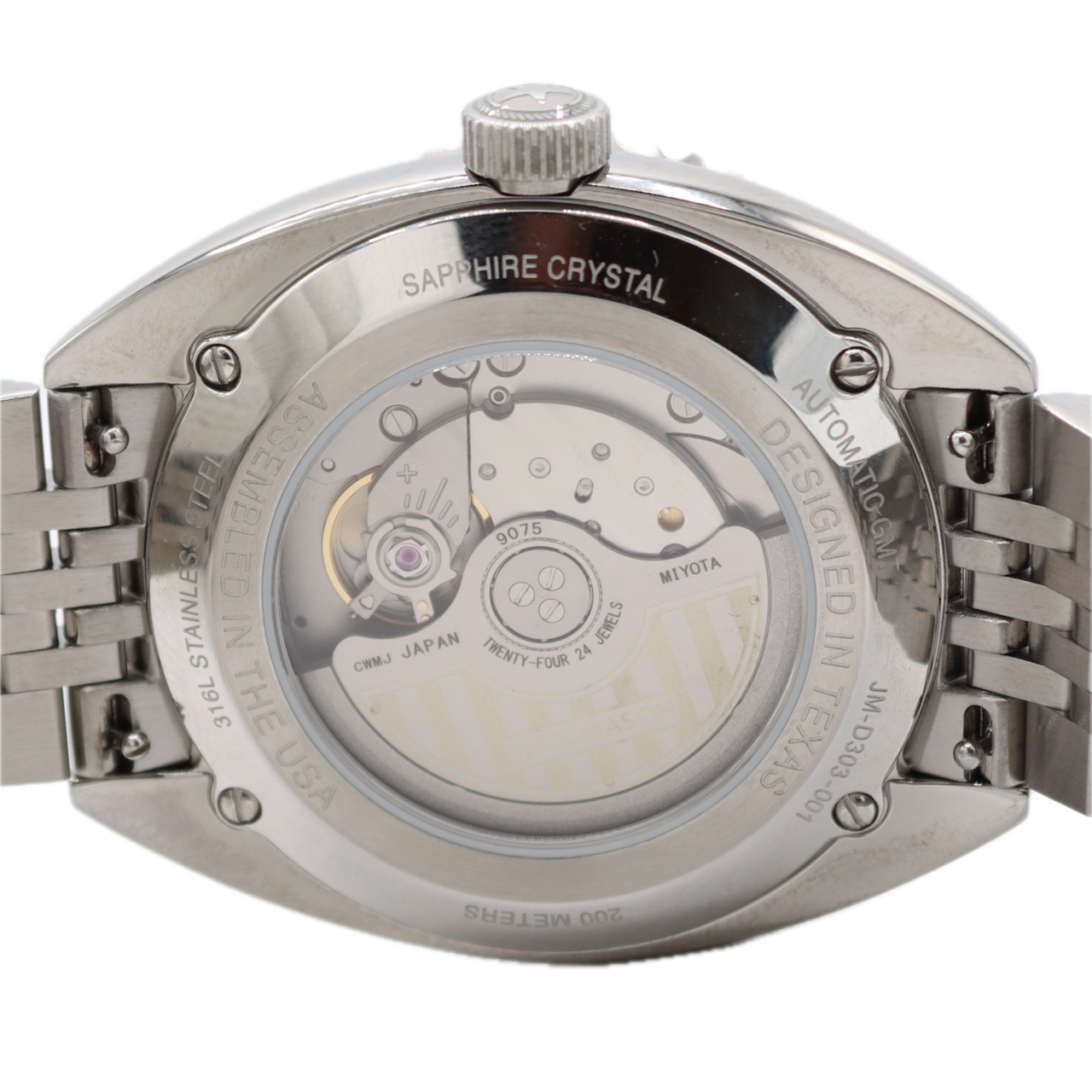 41mm Jack Mason Strat-O-Timer GMT Men's Automatic Wristwatch USA Steel Full Kit