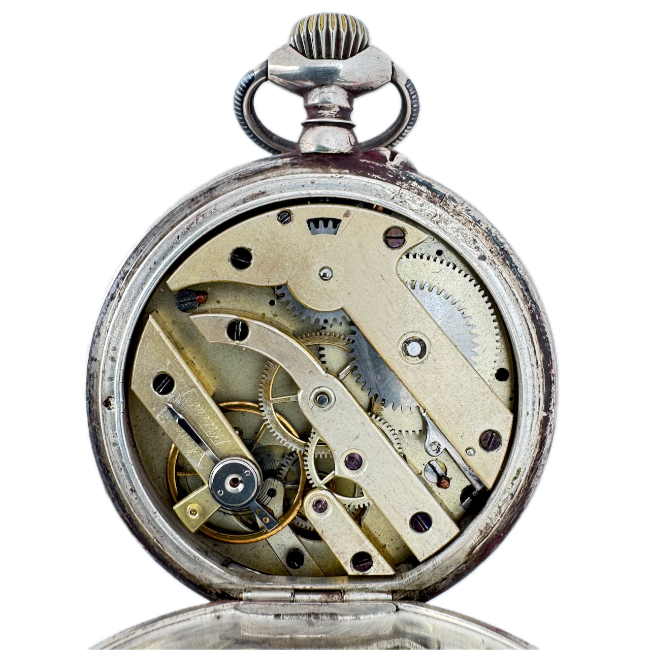 Antique Unbranded Cylinder Escapement Pocket Watch Sterling Silver France