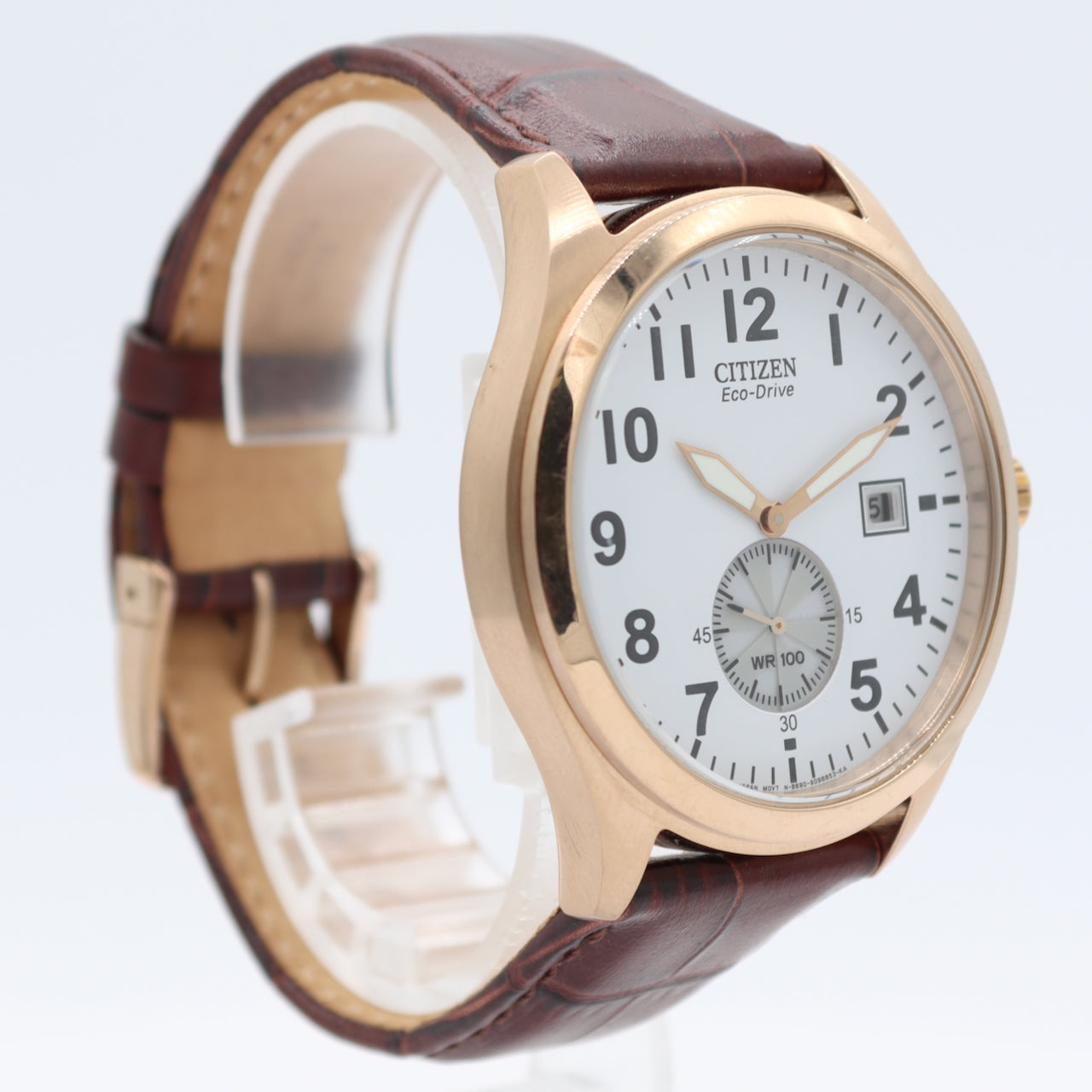 43mm Citizen B690-S066395 Classic Style Men's Quartz Wristwatch Gold Tone Date