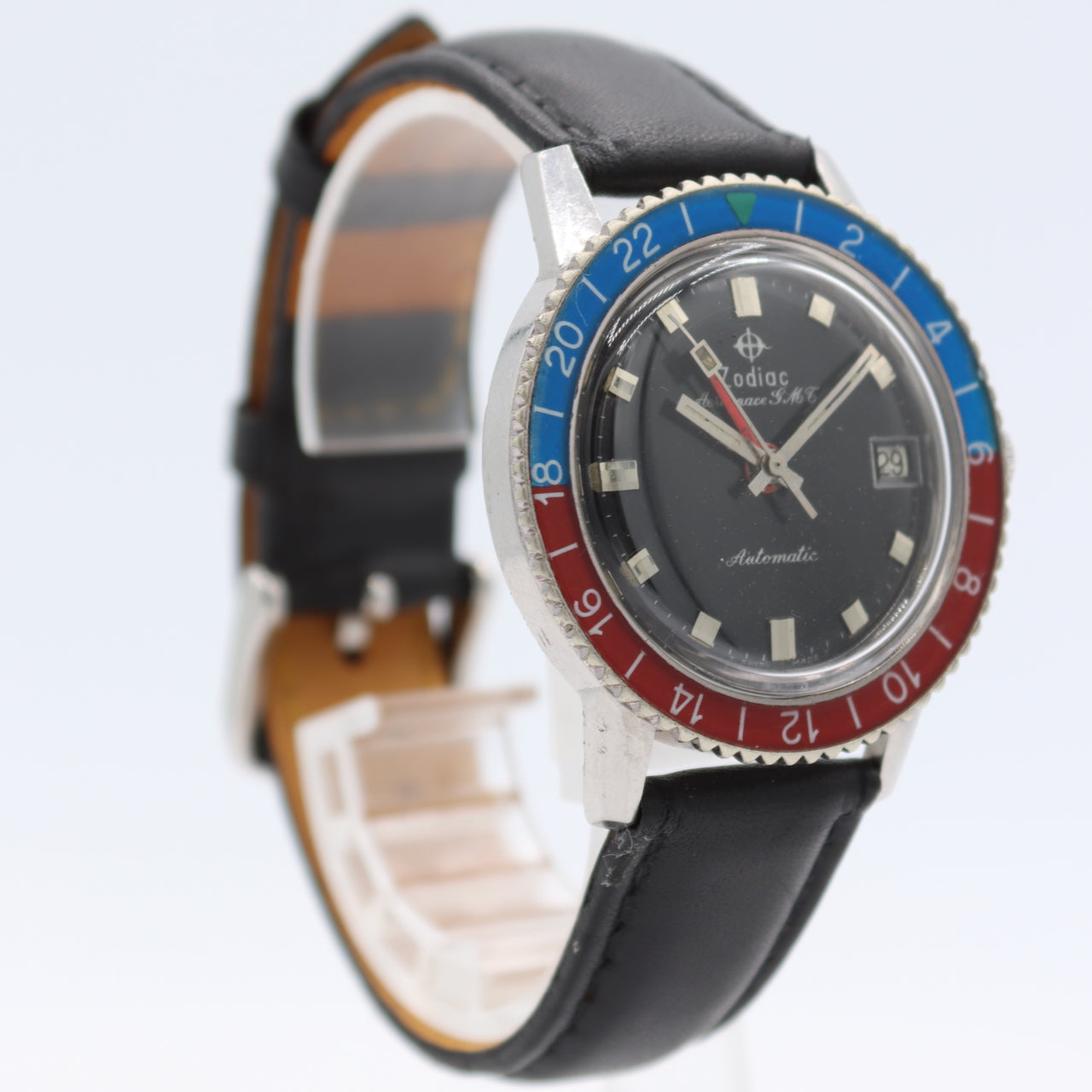 Vintage Zodiac 752.934 Aerospace GMT Men's Automatic Wristwatch Pepsi Serviced