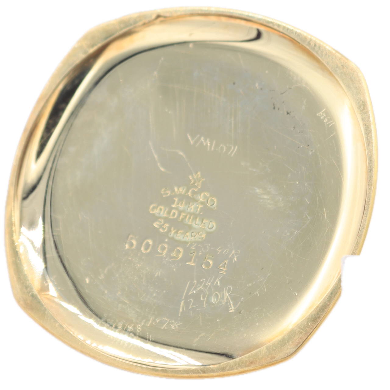 Antique 12s 1920 Illinois Engraved Cushion 19 Jewel Pocket Watch 406 14k GF