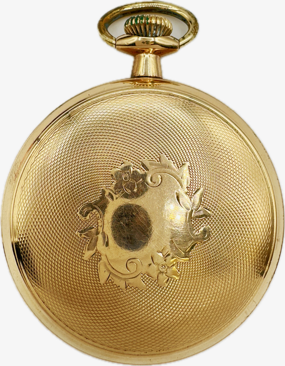 Antique 16 Size Elgin Pocket Watch Grade 387 Gold Filled w Guilloche Finish