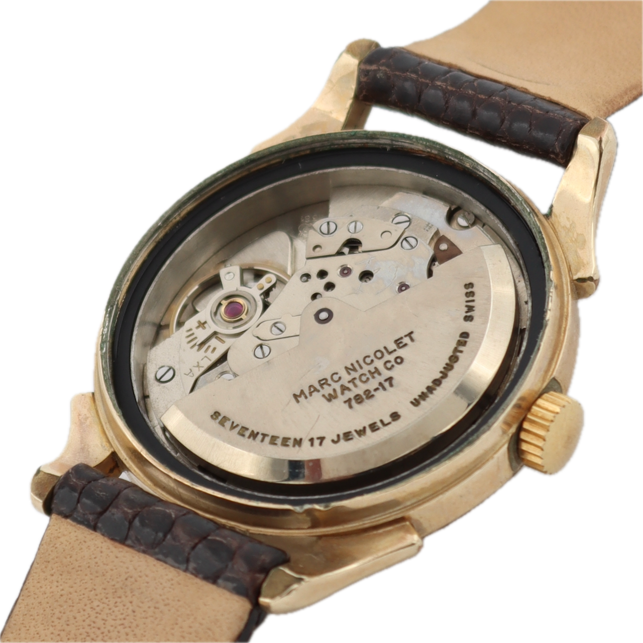 Vintage Helzberg Time-o-matic Men's Mechanical Wristwatch A.Schild 1361 10k GF