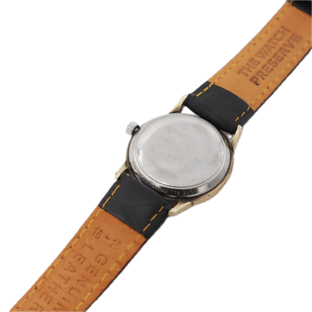 Vintage Wittnauer Sunburst Dial Men's Automatic Wristwatch Swiss Steel & 10k GF
