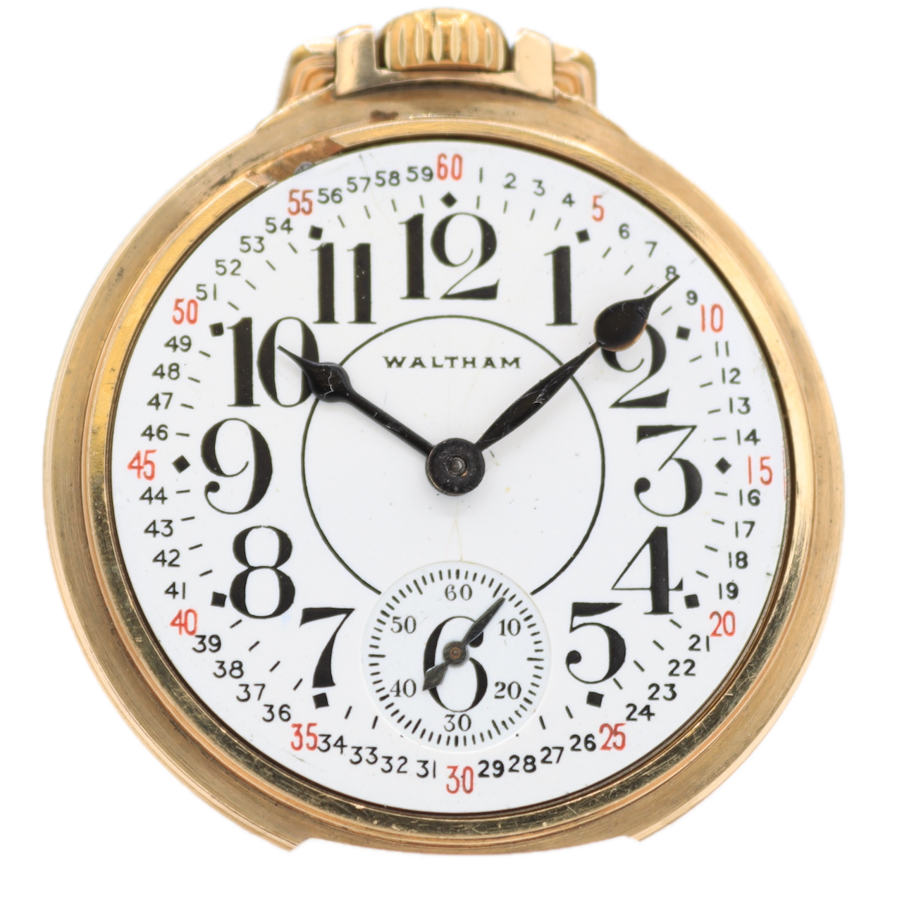Antique 16s 1940 Waltham Vanguard 23 Jewel Railroad Pocket Watch 1623 10k GF