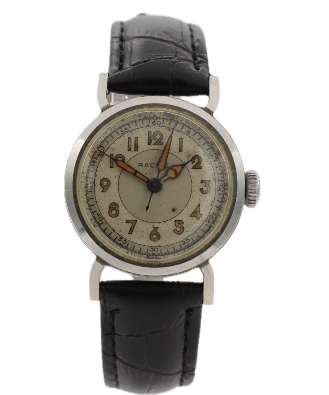 Vintage Racine 581 582 Gallet & Co. Men's Mechanical Wristwatch Swiss Steel