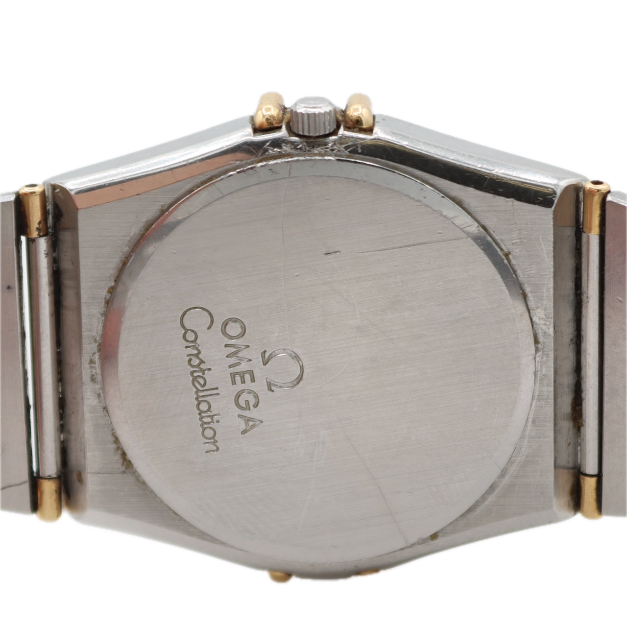Vintage Omega 396.1070/1080 Constellation Men's Quartz Wristwatch Swiss Two Tone