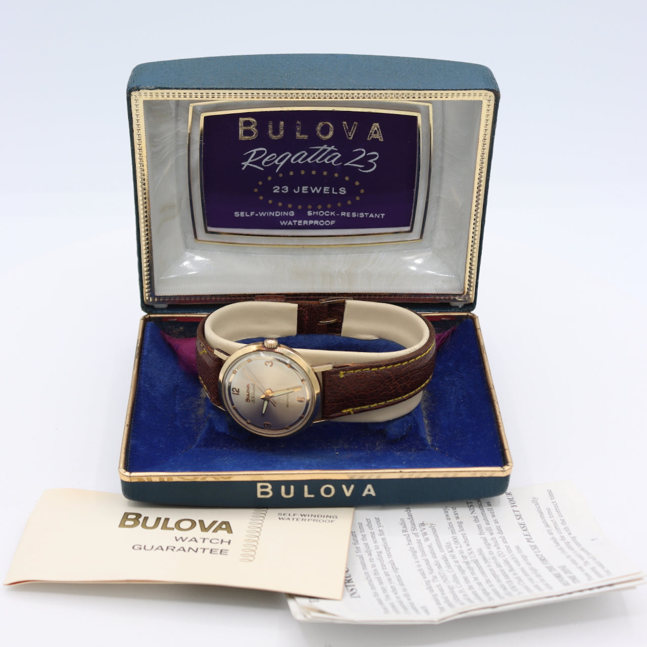 Vintage 33mm Bulova Regatta 23 Men's Automatic Wristwatch 10BZAC USA 10k RGP