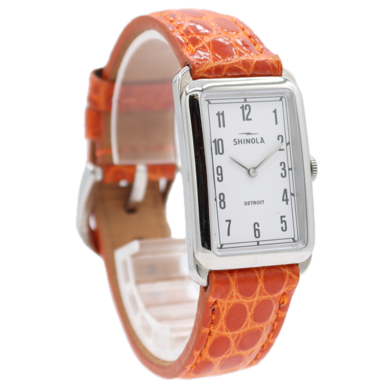 Vintage 24mm Shinola Muldowney White Men's Quartz Wristwatch USA Steel