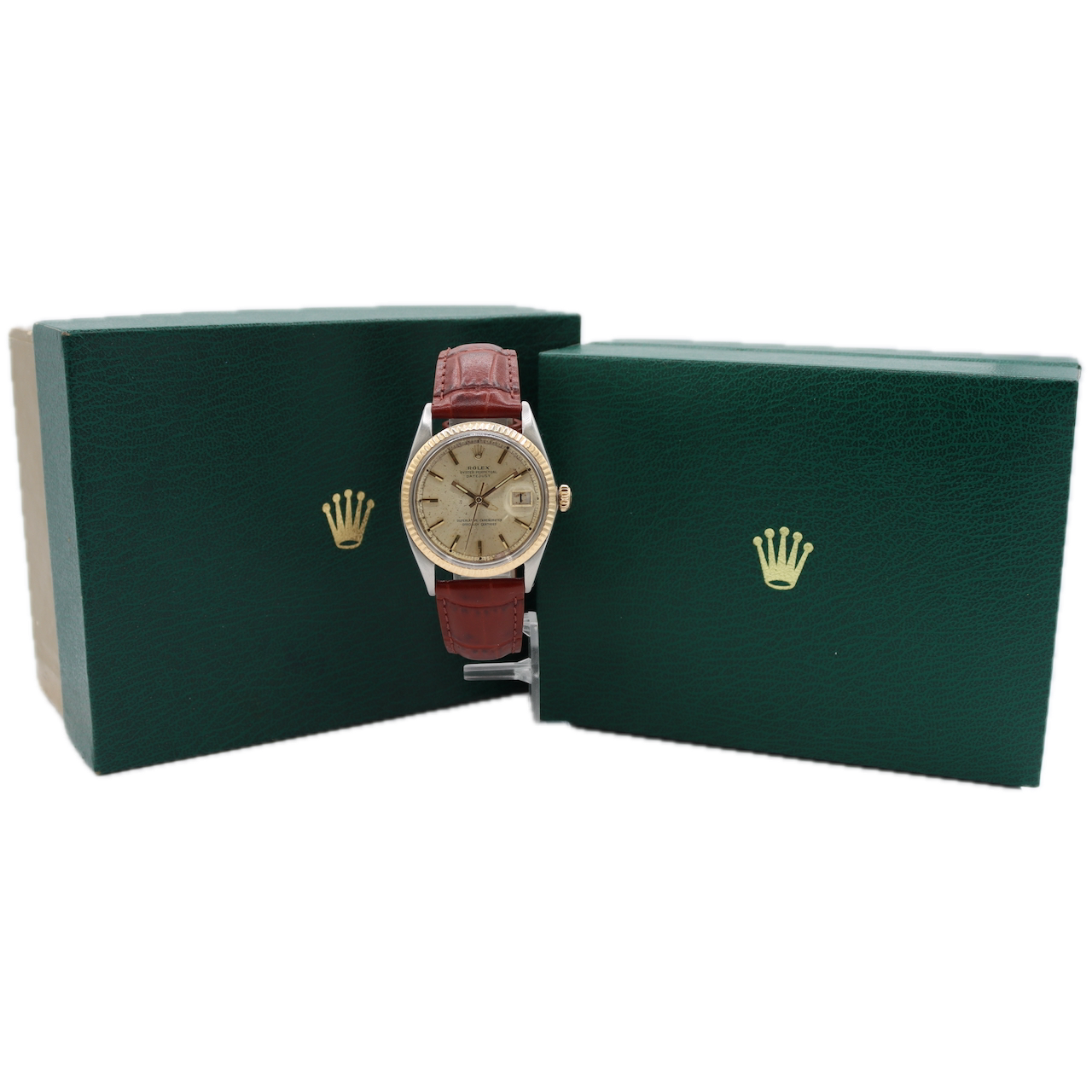 Vintage 1964 Rolex 1601 Datejust Men's Automatic Wristwatch Steel & Gold W/Box