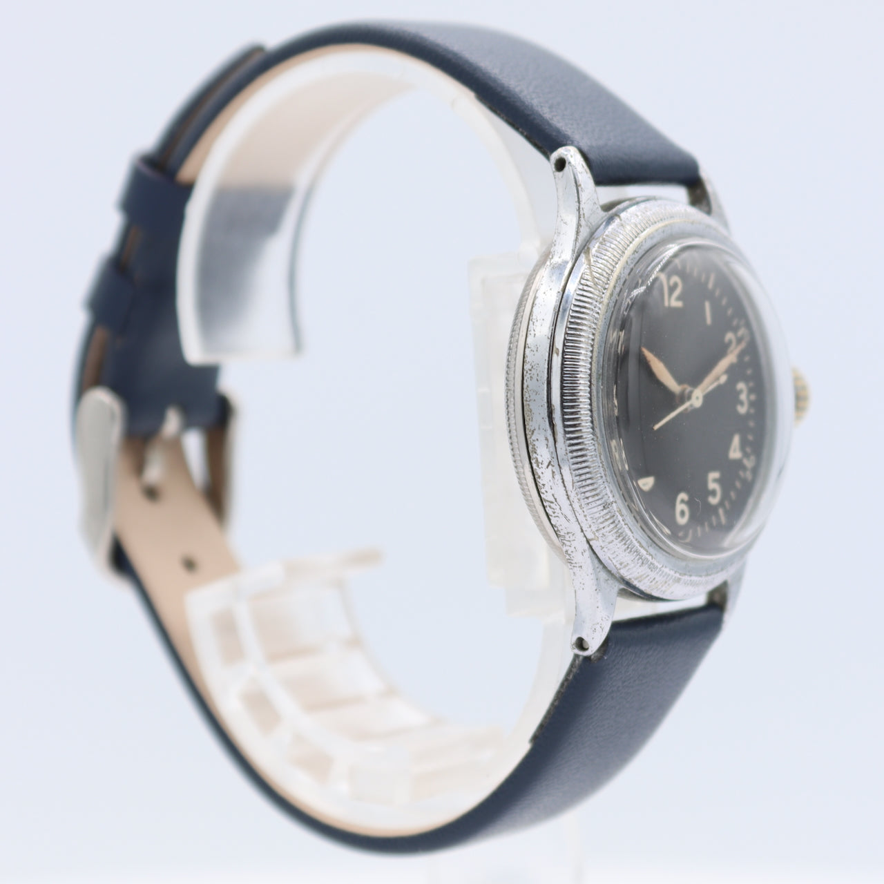 Vintage 32mm Bulova A-11 US Military Men's Mechanical Wristwatch 10AKCSH Chrome