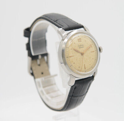 Vintage 34mm Zodiac Strong 17 Jewel Men's Automatic Wristwatch 11A Swiss Steel