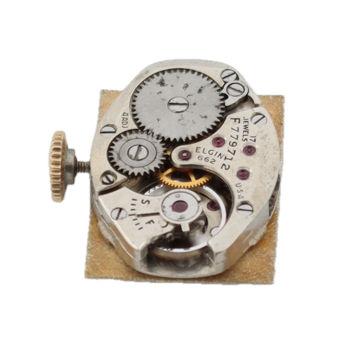 Vintage 17mm Elgin Men's Mechanical Pendant / Money Clip Watch USA 10k GF