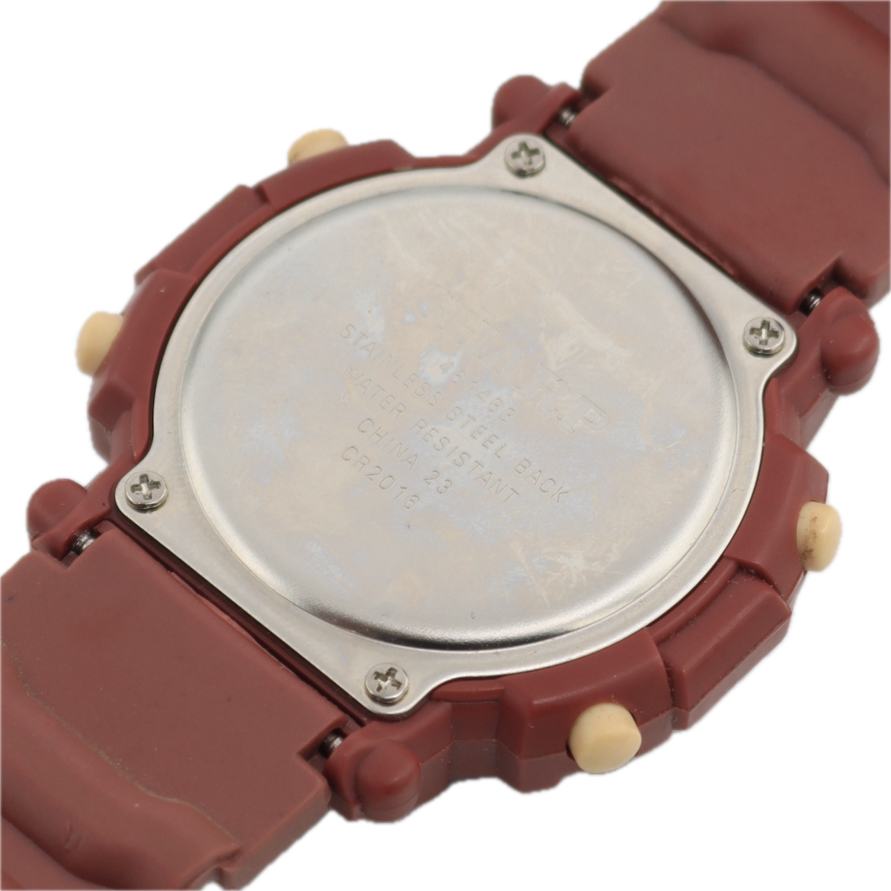 Vintage Sharp Trekker Men's Digital LED Wristwatch China Plastic & Steel