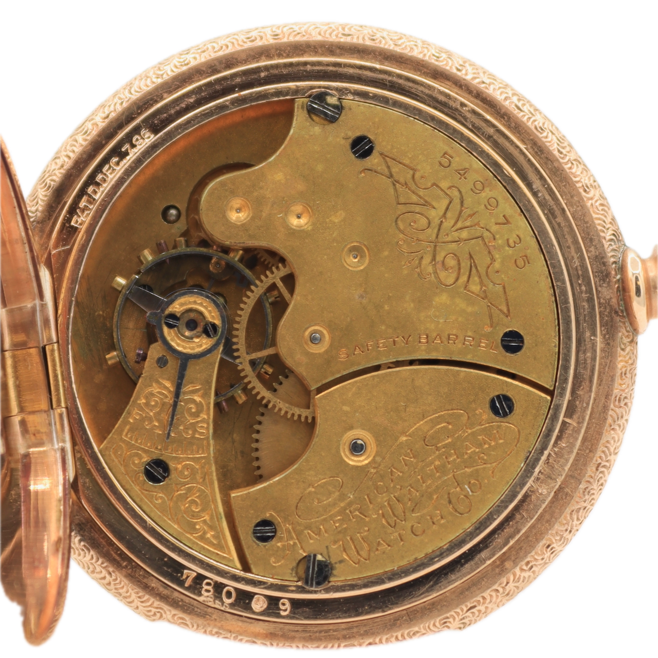 Antique 6S Waltham Multicolor 7 Jewel Mechanical Hunter Pocket Watch 10k GF