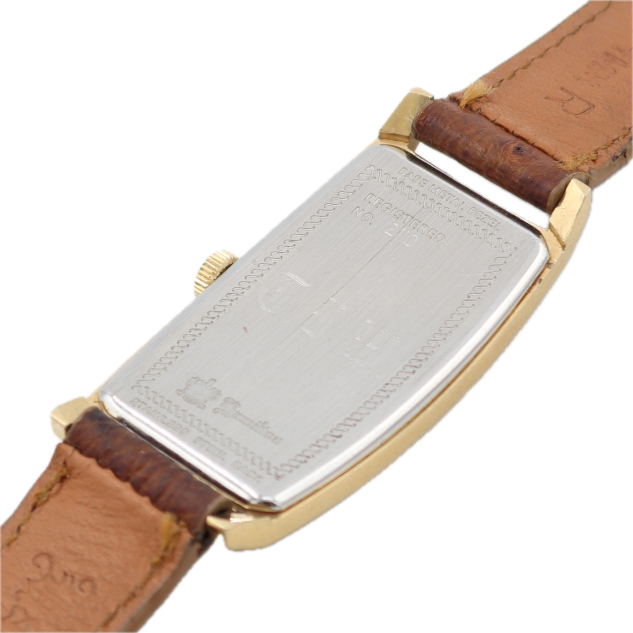 Vintage 21mm Hamilton Carlisle Reissue 15 JMen's Quartz Wristwatch Gold Tone