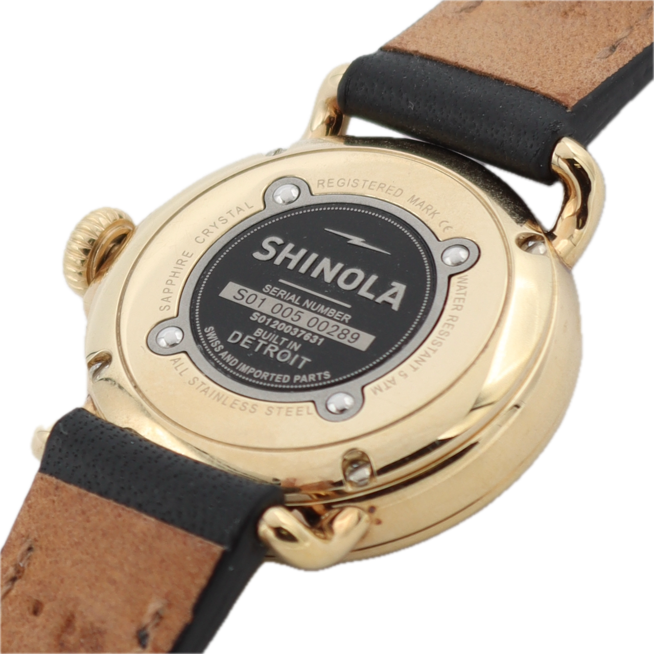 Vintage 28mm Shinola Runwell Black Ladies Quartz Wristwatch Argonite-751