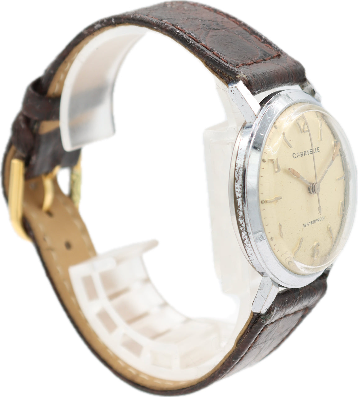 Vintage 33mm 1963 Caravelle Men's Mechanical Wristwatch Stainless and Chrome