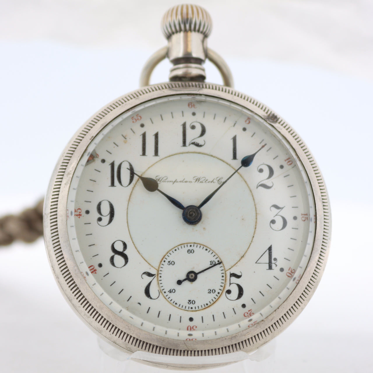 Antique 18s 1900 Hampden 21 Jewel Mechanical Railroad Pocket Watch Dueber