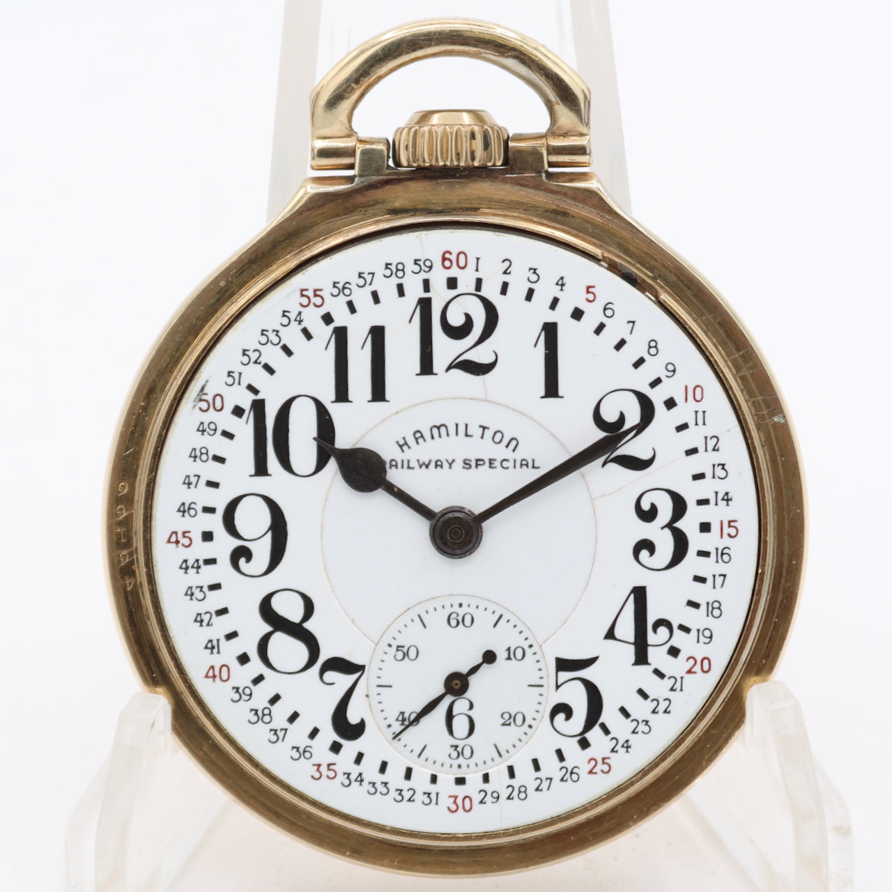 Vintage 1942 Hamilton 21j Mechanical Railroad Pocket Watch 992B 10k RGP USA