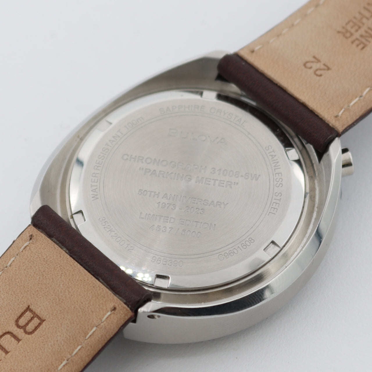2023 Bulova 31008-6W Parking Meter Men's Chronograph Wristwatch Steel W/ Box