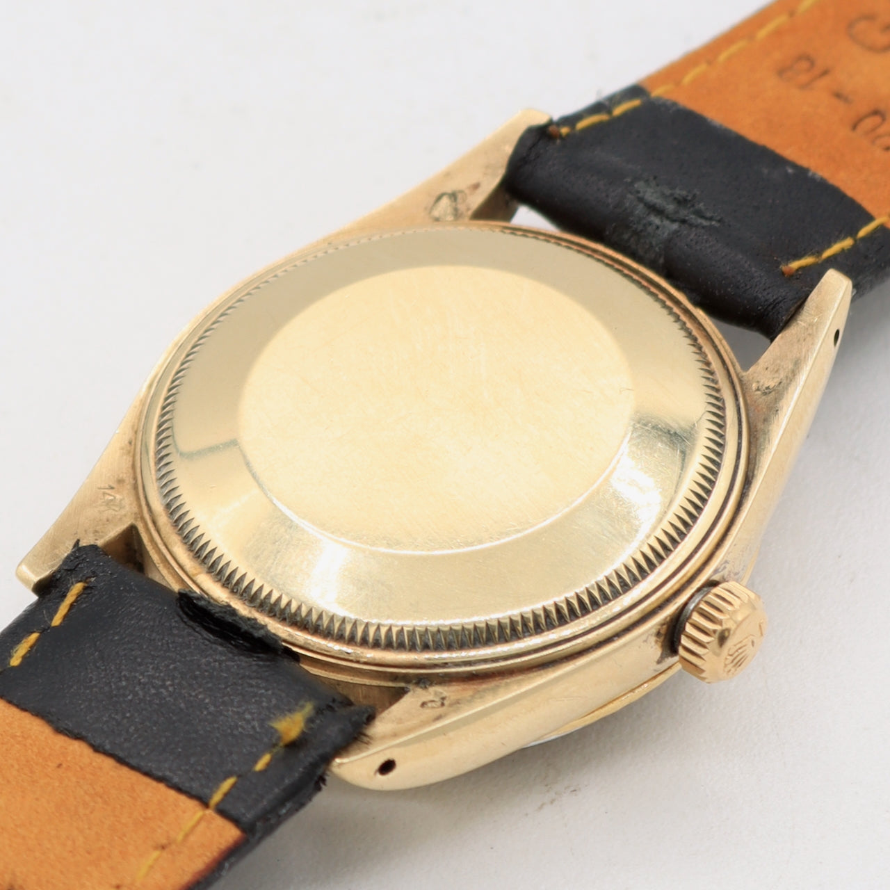 Vintage 34mm Rolex 15037 Date Men's Automatic Wristwatch 14k Gold Full Set