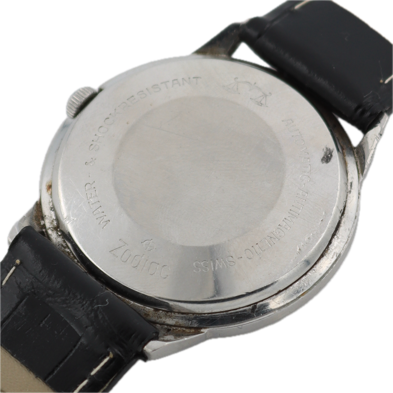 Vintage Zodiac 702-921 17Jewel Men's Automatic Wristwatch 70-72 Steel Rare Bezel
