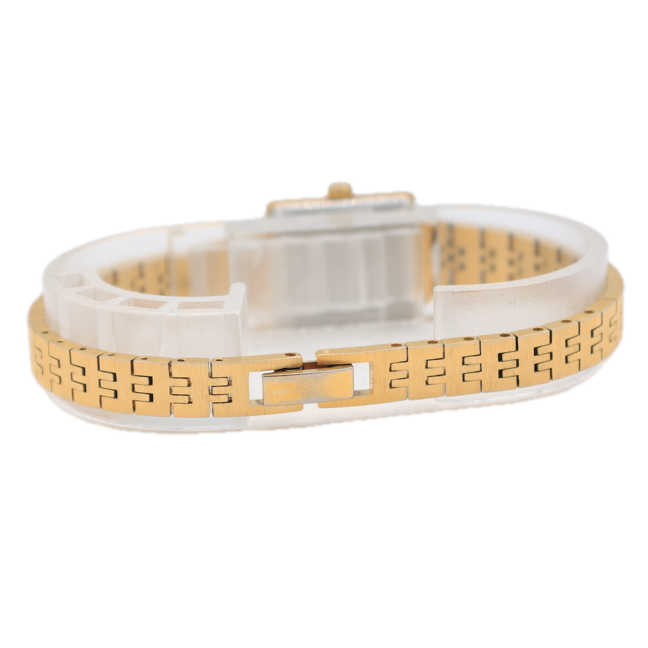 Vintage Citizen 3220 8775 CQ Tank Style Ladies Quartz Wristwatch Gold Tone