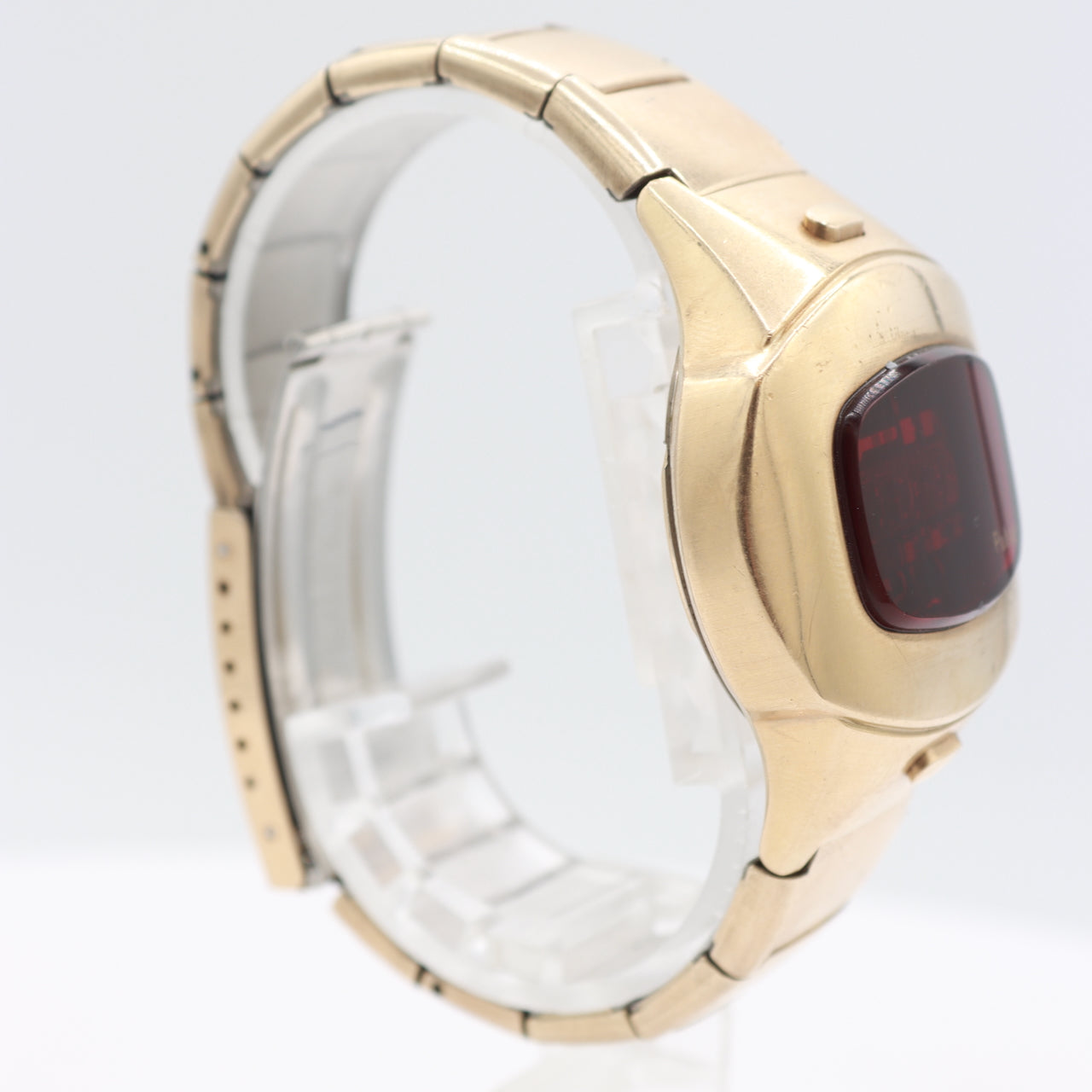 Vintage Pulsar P4 Executive Men's Digital LED Wristwatch USA 14k Gold Filled