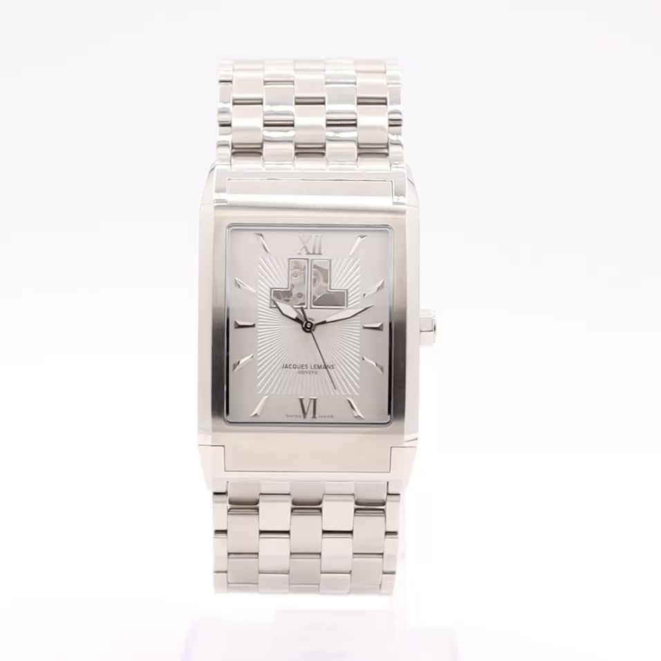 Jacques Lemans Geneve Open Heart Tank Style G-186