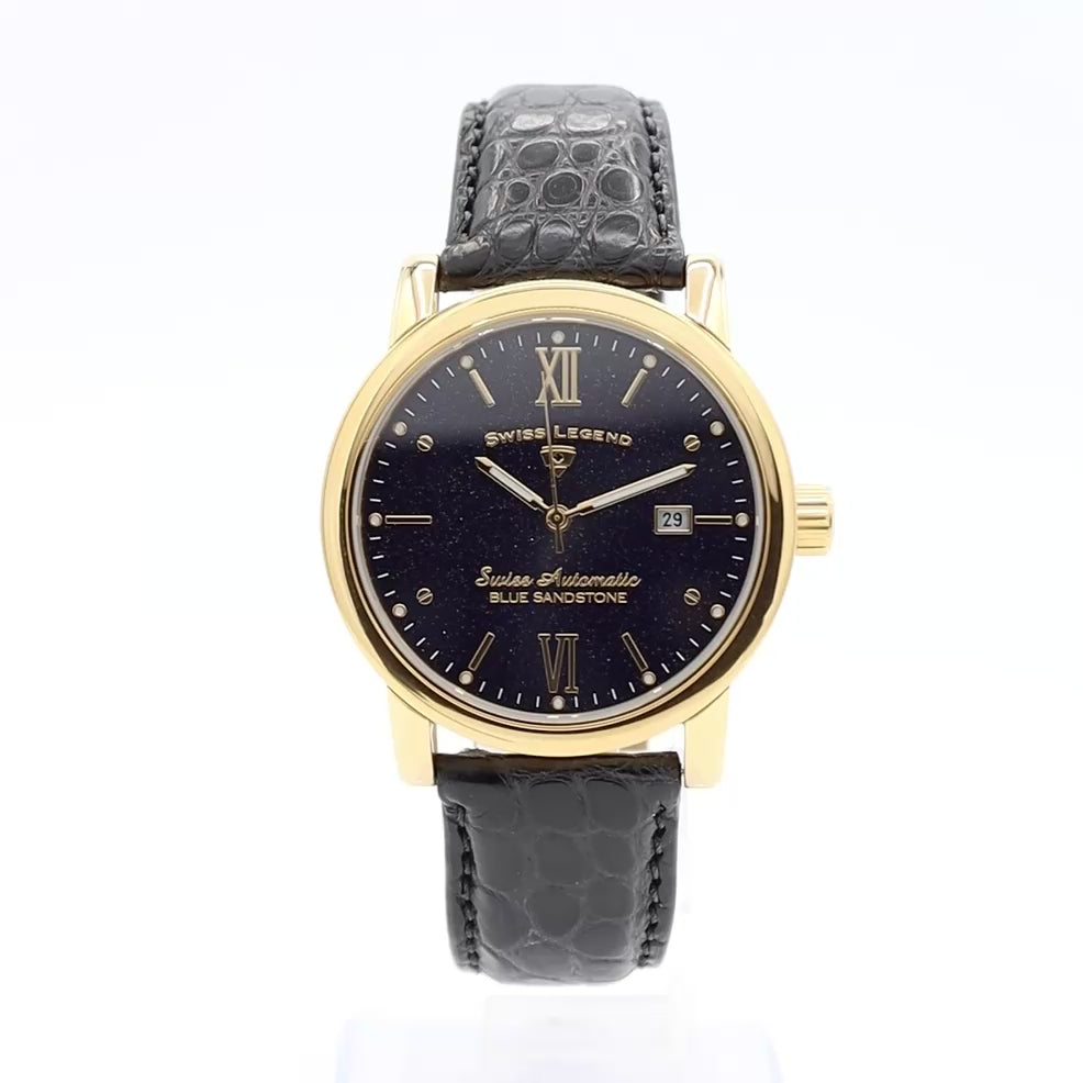 Swiss Legend Blue Sandstone 1005-YG-SIL-BN