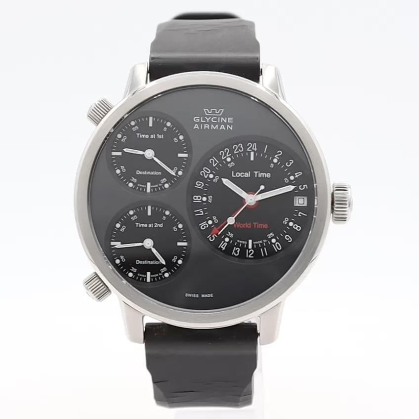 Glycine Airman World Timer 3829