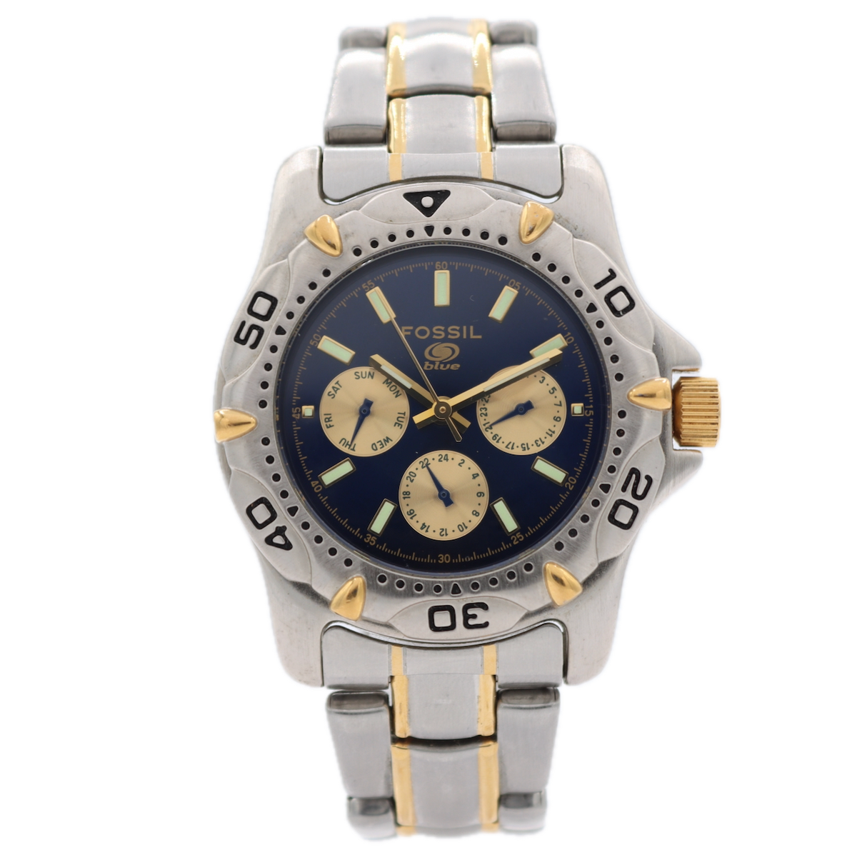 Fossil Blue Day Date BQ-9005