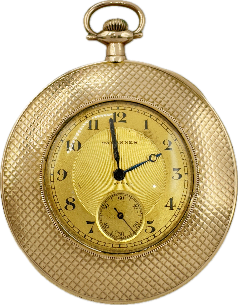 Tavannes Thin Engine Turned Coin Style Case