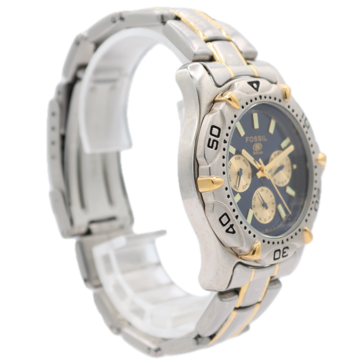 Fossil Blue Day Date BQ-9005
